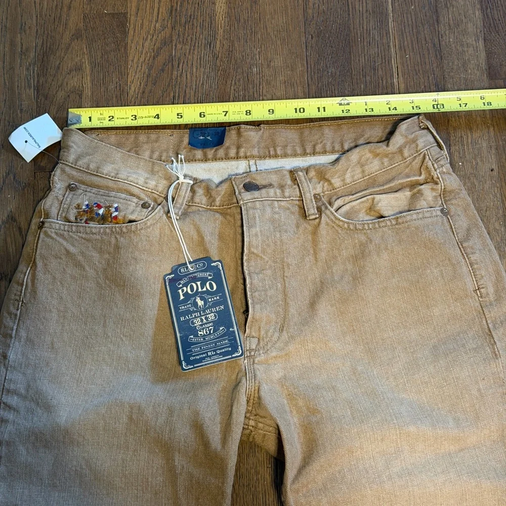 NWT Polo Ralph Lauren Classic Fit Baxter Tan 867 Jeans Size 32x32 - Picture 7 of 16